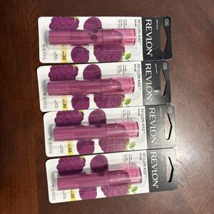 REVLON Kiss Lip Balm SPF 20 Lasting Hydration - 035 BERRY BURST- NEW Set Of 4